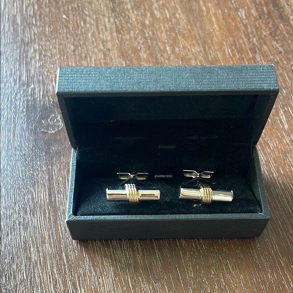 Silver and Gold Cufflinks - Picture 1 of 5